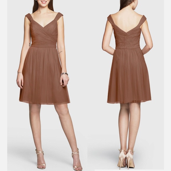 Designer Tulle Short Wedding Bridesmaid Party Prom Dress Balletcore LATTE~16 - Picture 1 of 9